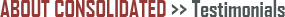 About Consolidated IT - Testimonials
